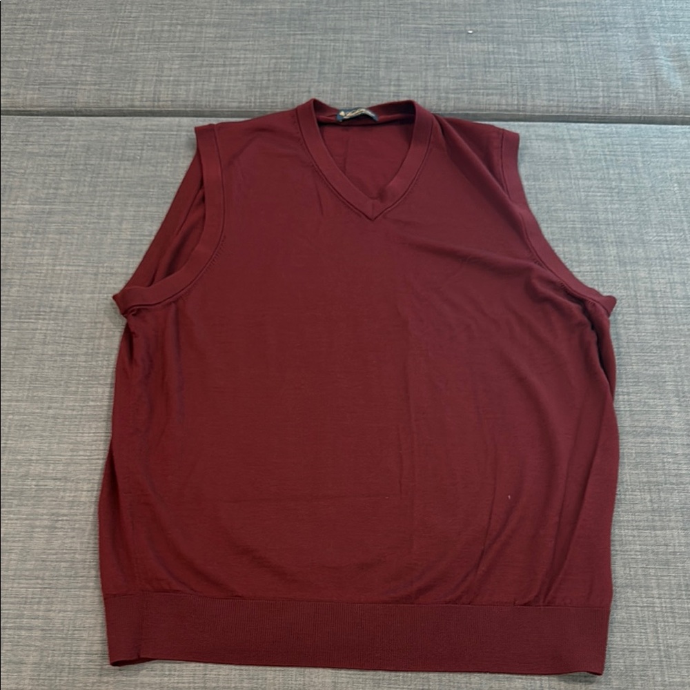 Brooks Brothers Red V-Neck Sweater